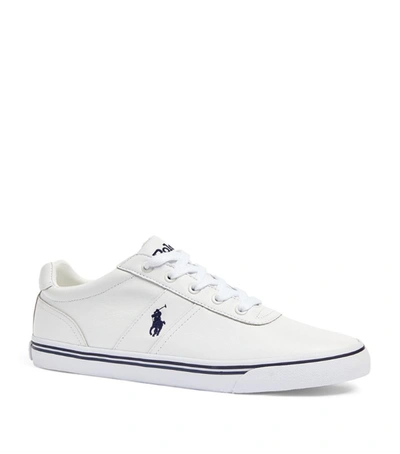 Ralph Lauren Leather Hanford Sneakers In White