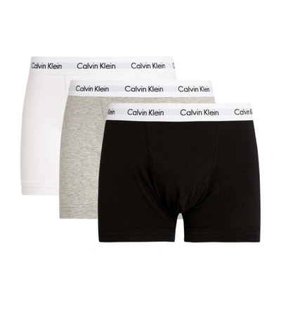 Calvin Klein Trunks 3 Pack In Cotton Stretch-multi
