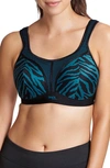 Panache Medium Control Wire-free Sports Bra In Zebra Print