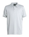 DUNHILL DUNHILL MAN POLO SHIRT LIGHT GREY SIZE S COTTON, MULBERRY SILK,12521509UP 9