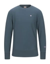 Champion Logo-embroidered Fleece-back Cotton-blend Jersey Sweatshirt In Deep Jade
