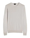 Dunhill Grey Engineered Rib Military Sweater In Lilac