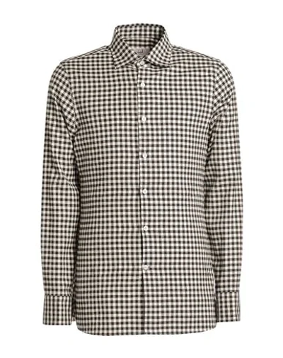 Dunhill Man Shirt Black Size L Cotton In Blue