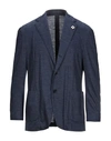 Lardini Suit Jackets In Dark Blue