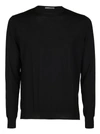 Drumohr Black Merino Wool Jumper In Black