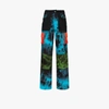 AGR BLACK TIE-DYE CARGO TROUSERS,AW20AGRM5415457398