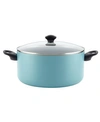 Farberware Aluminum Nonstick Covered 10.5-qt. Stockpot In Aqua