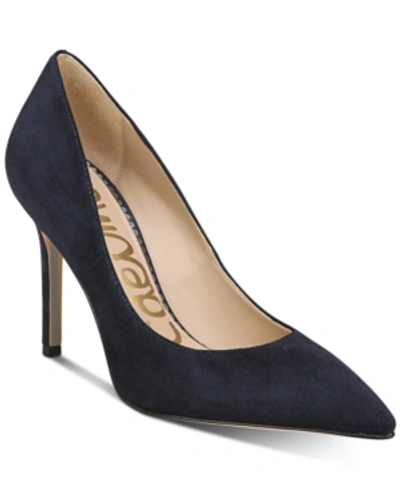 Sam Edelman Women's Hazel Pumps In Baltic Navy Suede