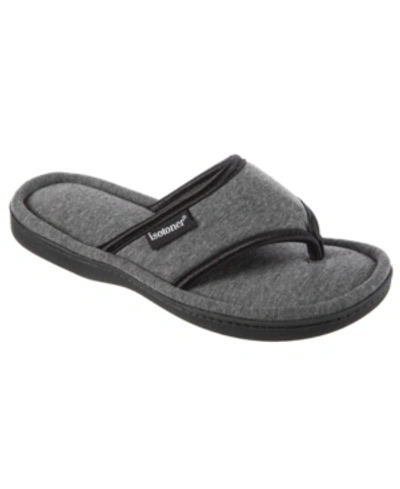 Isotoner Signature Women's Jersey Cambell Thong Slippers In Black