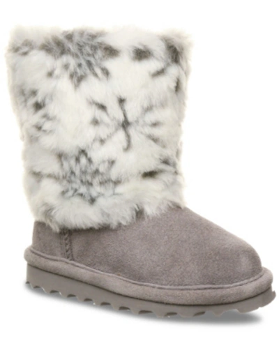 Bearpaw Kids' Toddler Girls Callie Boots From Finish Line In Gray Frog