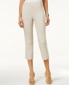 Jm Collection Petite Rivet-detail Tummy Control Capri Pants, Created For Macy's In Waverly De
