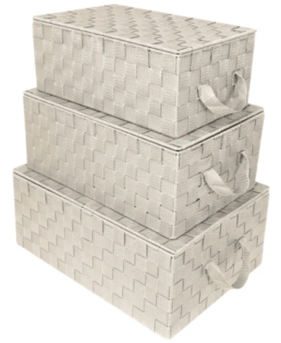 Sorbus Woven Storage 3 Piece Basket Set In Beige