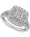Macy's Diamond Cluster Ring (1 Ct. T.w.) In 10k White Gold In White Gold