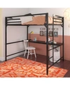 EVERYROOM MASON METAL FULL LOFT BED WITH DESK