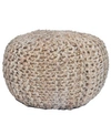 CRESTVIEW HOLLY COTTON AND JUTE POUF OR OTTOMAN