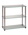 Convenience Concepts Designs2go Classic Glass 3 Shelf Bookcase In Multi