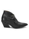GIVENCHY WOMEN'S ELEGANT STUDDED LEATHER WESTERN BOOTS,0400098309969