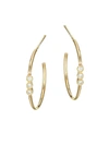 ZOË CHICCO SMALL 14K YELLOW GOLD & DIAMOND BEZEL HOOP EARRINGS,400099245518