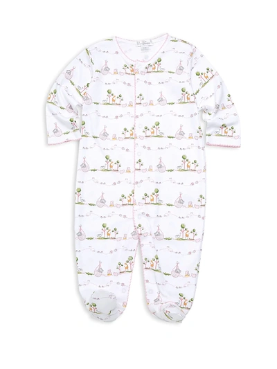 Kissy Kissy Baby Girl's Noah's Print Footie In Pink