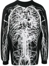 PLEASURES SKELETON-PRINT SWEATSHIRT