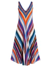 ALTUZARRA CARDENAS STRIPED SILK MIDI DRESS,0400011897444