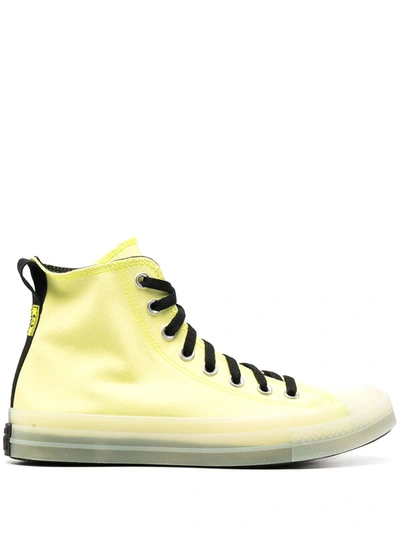 Converse Logo Patch High-top Sneakers In Yellow