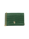 Alexander Mcqueen Mini Skull Bag In Emerald