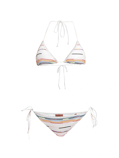Missoni Multicolor Zigzag Two-piece String Bikini In Neutral