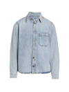 OFF-WHITE MEN'S LOGO DENIM SHIRT,0400013025969