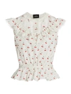 THE MARC JACOBS WOMEN'S THE VICTORIAN CHERRY PRINT TOP,0400013377815