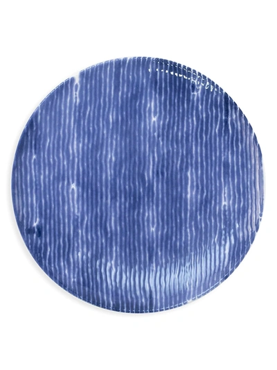 Vietri Viva Santorini Stripe Ceramic Dinner Plate In Blue