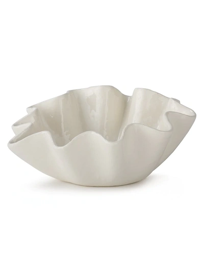 Regina Andrew Large Ruffle Ceramic Bowl In Size Large