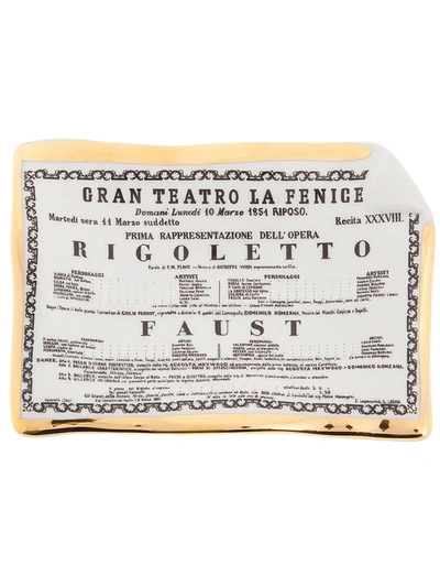 Fornasetti 'rigoletto'烟灰缸 In Grey
