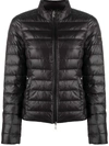 Patrizia Pepe Zip-up Logo Puffer Jacket In Black