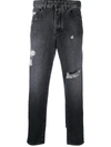 MARCELO BURLON COUNTY OF MILAN CARROT-FIT DISTRESSED JEANS