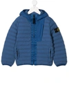 STONE ISLAND JUNIOR HOODED PUFFER COAT