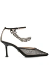 CESARE PACIOTTI ARCHIVE 80MM CRYSTAL-EMBELLISHED PUMPS