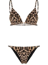 Noire Swimwear Leopard Tanning Bikini In Neutrals
