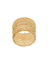 Wouters & Hendrix Sins And Senses Drop-detail Stack Rings In Gold
