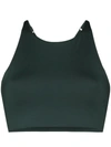 Girlfriend Collective Topanga Low-impact Longline Sports Bra In Green