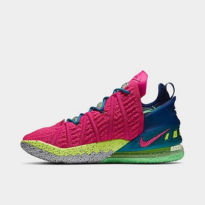 Nike Lebron 18 "los Angeles By Night" Basketball Shoe In Pink Prime,blue Void,green Abyss,multi-color