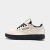 Reebok Women's Cardi B Club C Double Casual Sneakers From Finish Line In Chalk/core Black/gold Metallic