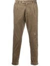 LOW BRAND CROPPED SLIM-FIT CORDUROY TROUSERS