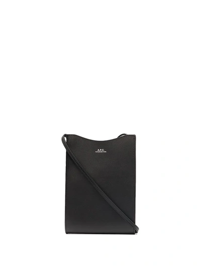 Apc Clutch Tour De Cou Jamie Aus Schwarzem Leder In Black