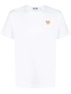 COMME DES GARÇONS PLAY EMBROIDERED LOGO COTTON T-SHIRT