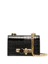 Alexander Mcqueen Alexander Mc Queen Jewelled Satchel Mini Leather Crossbody Bag In Black