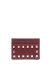 VALENTINO GARAVANI ROCKSTUD LEATHER CARDHOLDER