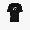 More Joy Womens Black -print Organic Cotton-jersey T-shirt Xs