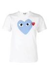 Comme Des Garçons Play Printed T-shirt With Round Collar Pattern In Viola