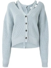 PROENZA SCHOULER WHITE LABEL BUTTON BACK KNITTED CARDIGAN